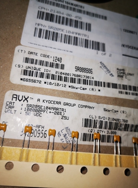 SR205E104MARTR1 50V 0.1UF100NF进口AVX高温 多层陶瓷独石电容器