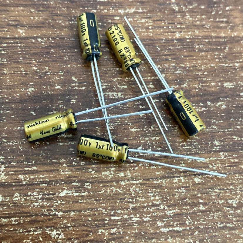 1UF100V尼吉康MUSE电容FG铜脚