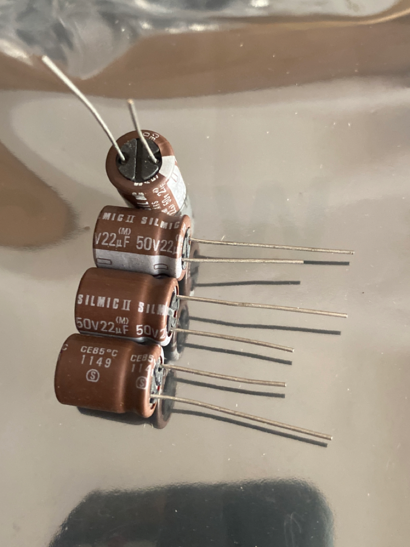 伊娜ELNA SILMIC II代 22uF/50V 音频电解电容器 棕神2代 丝膜