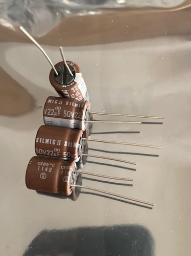 伊娜ELNA SILMIC II代 22uF/50V 音频电解电容器 棕神2代 丝膜