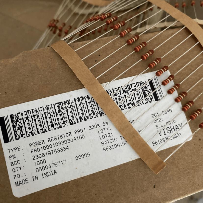 1W330K金属膜电阻VISHAY-BC铜脚