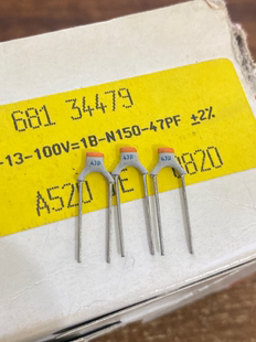 47PF 47P BC高频银膜瓷介电容器 铜脚发烧 VISHAY 100V