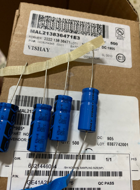 MAL213836471E3 25V470UF 138系耐高温轴向电解电容器 BC VISHAY