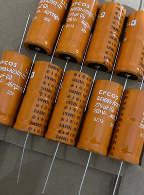 B43693-A2307-Q1 270UF200V EPCOS轴向电解电容器 汽车SIKOREL