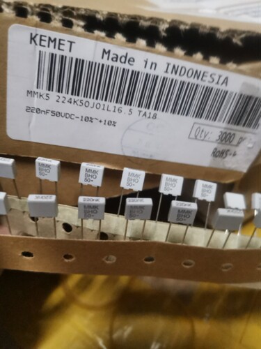 EVOX MMK5 0.22uf/50v,63V 220nf u22 224全新薄膜电容器 5MM