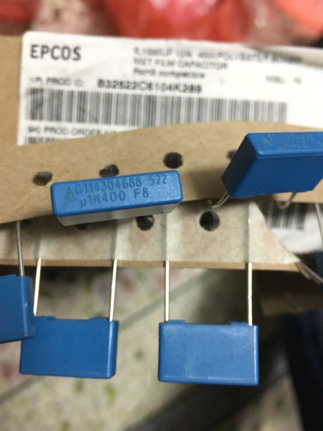 b32522c6104k 400V104 0.1UF 400V 104 EPCOS 薄膜电容器 P=15MM