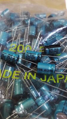 25V220UF 220UF/25V Rubycon(红宝石)RX30耐高温电解电容器 130℃