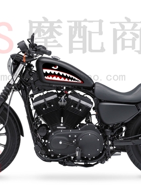 复古哈雷 XL883/N/L/R XL1200/N/L 运动者 改装鲨鱼头油箱贴花/对