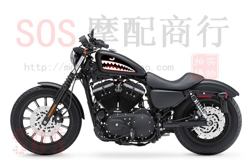 复古哈雷运动者改装鲨鱼头对油箱