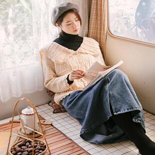 森系甜美蕾丝花边翻领针织开衫 ㊣ 重新上架 2026春爆款 妹妹家