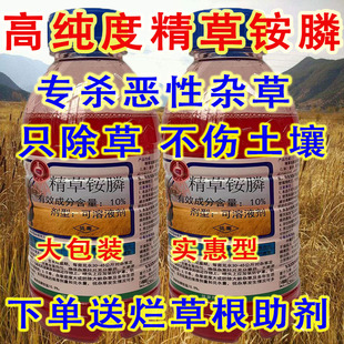 AA强效精草铵膦磷除草剂果园荒地杂草一扫光牛筋草小飞蓬除百草