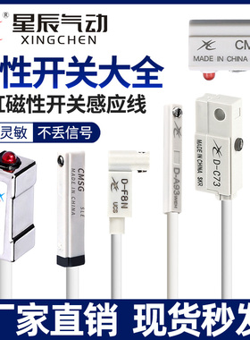 星辰气缸磁性感应开关CS1-J/F/U/G/DMSG-020亚德客D-M9B/A93/C73