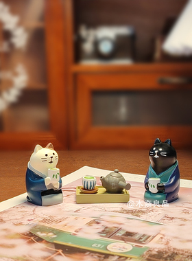 猫咪可爱茶宠茶盘车载治愈桌面小摆件好物毕业装饰喝茶解压小茶馆