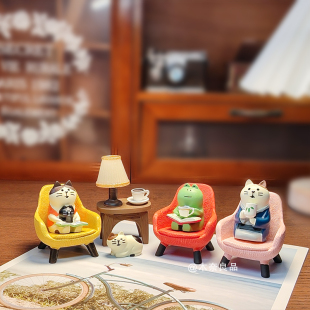 可爱椅子猫咪摆件生日礼物送女生迷你DIY桌面摆设520送闺蜜女朋友
