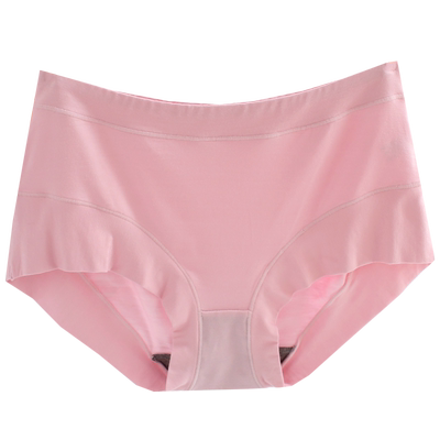 彩田高腰网纱莫代尔印花平角内裤