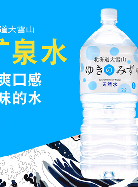 日本矿泉水原装进口北海道大雪山矿泉水2L健康饮用水大自然的软水