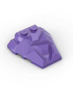 LEGO乐高 零配件 深紫色64867 6169917 4x4裂痕楔形件