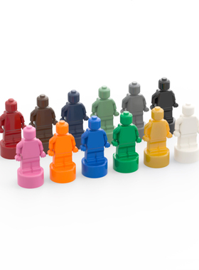 乐高 LEGO 90398迷你人仔 奖杯 棋子 黑白深灰深粉深红深蓝绿橙金