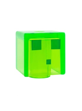 LEGO乐高19729 25194 我的世界 方形人仔头 透明亮绿色6335370 A5