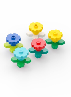 LEGO乐高 4727 94728 8262 植物花草叶子 亮绿 黄色 中湖蓝