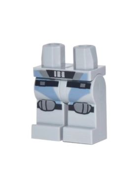 乐高LEGO 浅灰色带银扣护膝人仔腿970c00pb0717 人仔配件