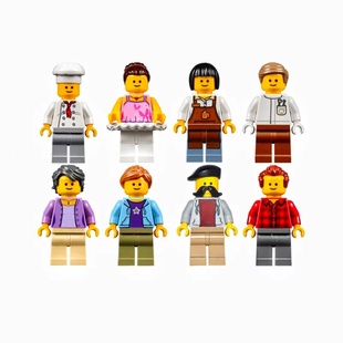 LEGO乐高 城市街景人仔 10255 牙医 咖啡师 艺术家 厨师 芭蕾舞者