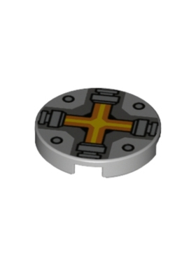 乐高LEGO 浅灰色 14769pr1030 6132542 4150 2x2 圆形印刷件