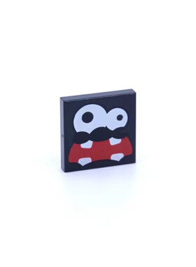 乐高LEGO 零配件 黑色3068bpb1368 2X2 玛丽 mar0021 印刷光面板