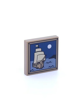 乐高LEGO 印刷件 3068bpb0408  2x2 装饰画 深米色  4633881