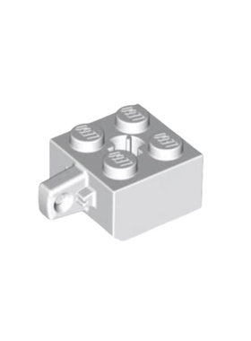 LEGO乐高 零配件 白色 30389 4171861 1x1 单侧带铰链砖