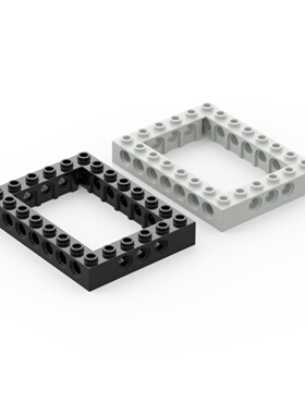 LEGO乐高 32532 6x8带孔框架砖 科技配件 黑4188143 浅灰色