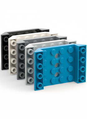 LEGO乐高 60219 6x4 带孔反向斜面砖 白6345204浅灰4549997深湖蓝