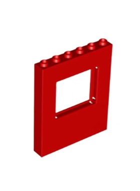 乐高LEGO 零配件 红色 15627 6396800 1x6x6墙壁板