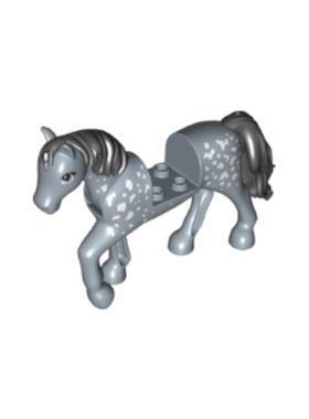 乐高LEGO 动物 沙蓝色带斑点 马 76950c01pb05 6337896