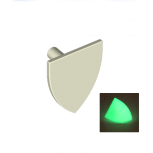 LEGO乐高 零配件 夜光白色 3846 6341822素色夜光盾牌 人仔手持