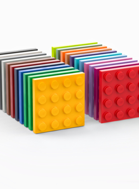 LEGO乐高 3031 4x4 基础板 深灰浅灰黑白黄深红棕深蓝亮绿粉米橙