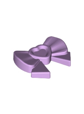 乐高LEGO 浅紫色 11618 6023826 头帽饰 蝴蝶结 人仔配件