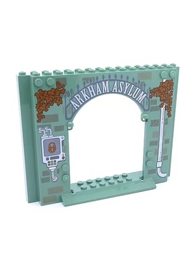 LEGO乐高 沙绿色15626pb08 4x16x10蝙蝠侠墙板门洞 印刷件6271177