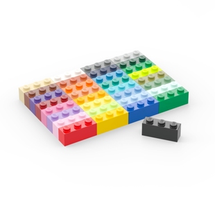 LEGO乐高 黑白灰米棕深红深蓝深橙中紫橄榄沙绿 3622 1x3基础砖
