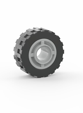LEGO乐高 5813 42610 黑色轮胎 浅灰轮毂 车轮