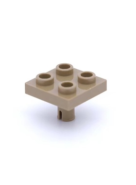 LEGO乐高 深米色4541618 2476 48241 6276849 2x2底部带栓板