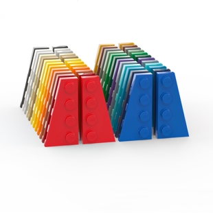 LEGO乐高 41770左 41769右 2x4楔形板 黑白深灰浅灰红棕蓝绿黄橙