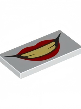 LEGO乐高 白色 87079pb1412 6488958 2x4 小丑微笑印刷光面