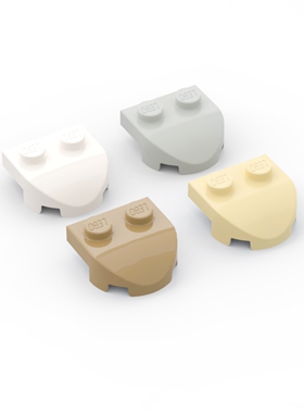 LEGO乐高 7037 2x2 弧形圆角板  白色6554300 米色6525418