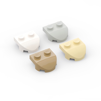 乐高70372x2弧形圆角板