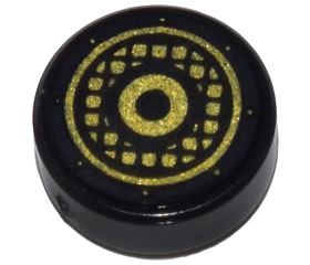 LEGO乐高  黑色 1x1 印刷圆光面板 35381  98138 6284073