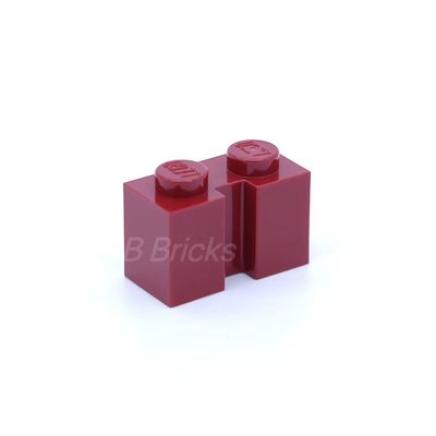 LEGO乐高深红色4216带竖槽砖