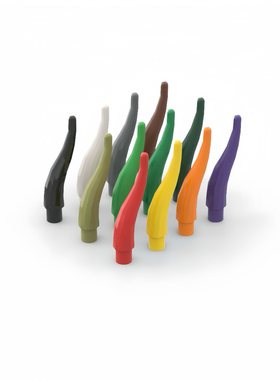 乐高LEGO 绿色13564 长牛角 触角 植物 树枝 嫩芽 亮绿 黑白棕红