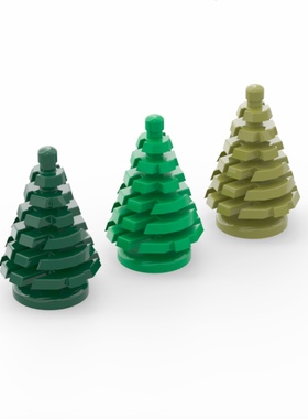 LEGO乐高 2435 243528 2x2x4云杉松树圣诞树 深绿 绿色