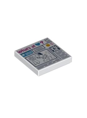 乐高LEGO 白色 3068bpr0255 6115167 2x2 光面板 宠物报纸